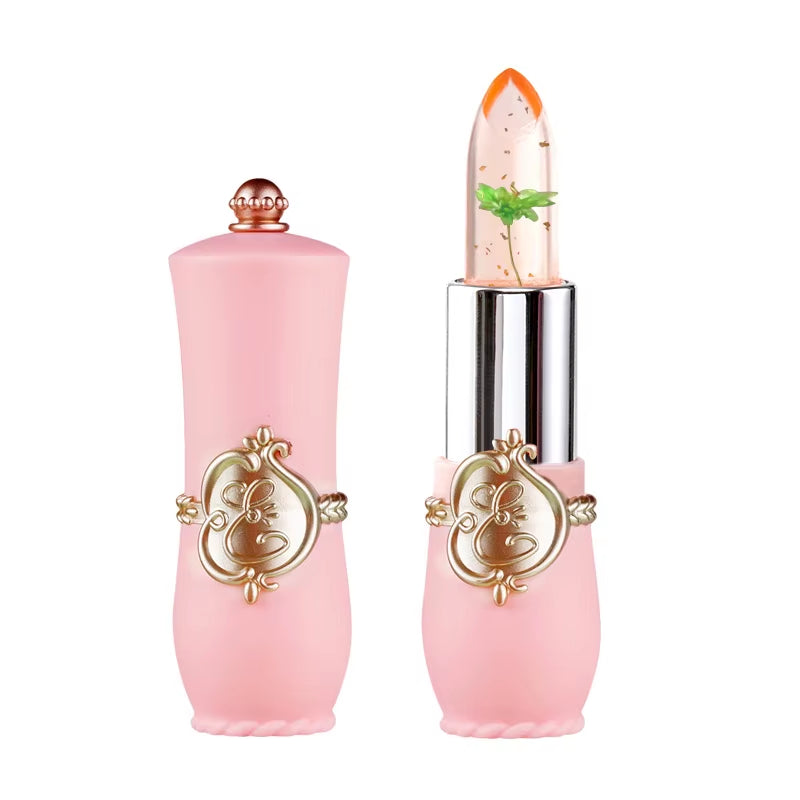 Crystal Flower Jelly Lipstick - Long-Lasting Moisturizing Lip Balm with Temperature Color Change