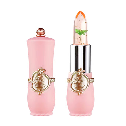 Crystal Flower Jelly Lipstick - Long-Lasting Moisturizing Lip Balm with Temperature Color Change